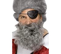 Bucaniere Pirata Ricci Barba Nero Grigio Marrone Adulti Costume Accesso