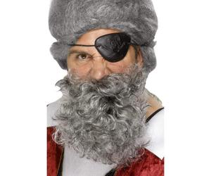 Bucaniere Pirata Ricci Barba Nero Grigio Marrone Adulti Costume Accesso