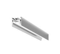 BUCAREST G - PROFILO IN ALLUMINIO SEZIONABILE CON DIFFUSORE AD INCASTRO BIANCO PARETE/SOFFITTO/SOSPENSIONE MT2 COLORE ARGENTO