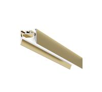 BUCAREST G - PROFILO IN ALLUMINIO SEZIONABILE CON DIFFUSORE AD INCASTRO BIANCO PARETE/SOFFITTO/SOSPENSIONE MT2 COLORE ORO