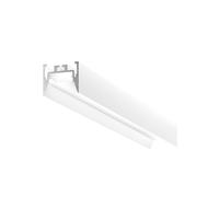 BUCAREST G - PROFILO IN ALLUMINIO SEZIONABILE CON DIFFUSORE AD INCASTRO BIANCO PARETE/SOFFITTO/SOSPENSIONE MT2 COLORE BIANCO