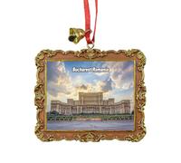 Bucarest Romania Viaggio Souvenir Albero di Natale Ornamento Appeso Pendente Casa Festa di Natale Decorazione