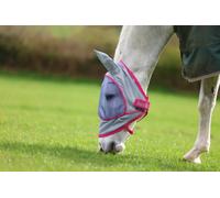 Bucas Buzz-Off Deluxe Fly Mask with Ears, Blue/Blossom - XL