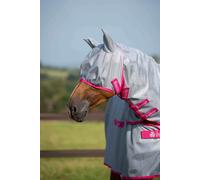 Bucas Buzz-Off Fly Mask, Blue/Blossom - S