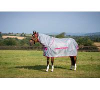 Bucas Buzz-Off Fly Rug with Neck, Blue/Blossom - 140 cm