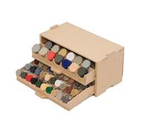 Bucasso Organizzatore di scaffali per vernici per modelli in plastica, scaffale per 50 vernici, strumenti per modelli, adatto per vernici Tamiya/Mr.Hobby da 10 ml e set di vernici in miniatura GK8