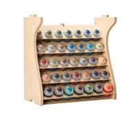Bucasso Organizzatore di vernici per modelli in legno, rack per vernici con materiale MDF per 35 flaconi di vernice, supporto per vernici artigianali adatto per Tamiya/Vallejo/Citadel, GK11