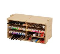 Bucasso Rack portaoggetti per attrezzi per kit di modelli, organizer per la creazione con materiale MDF, contenitore per pennelli/pinzette, portapennelli/utensili per utensili Tamiya e Gundam, GK4