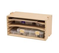 Bucasso Scatola di Legno per Conservazione Strumenti, Cremagliera per Vernici, Supporto per Pennelli Adatto a Tamiya e Gundam, GK5