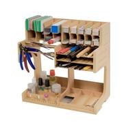 Bucasso Supporto per kit di modelli in legno con materiale MDF, supporto per vernice, portacacciavite/pennello, per vernici e utensili Tamiya, GK1