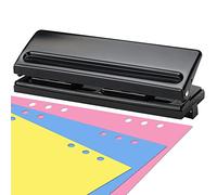 Bucatrice a 6 Fori Per Carta, Bucatrice Da Tavolo Regolabile Bucatrice Da Tavolo Regolabile Per A4 A5 A6 A7 A7 B5 Con Capacità Di 6 Fogli, Bucatrice Per Fogli Sciolti, Nera