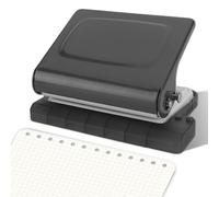 Bucatrice Da Tavolo Regolabile: Perforatrice Carta Perforatore in Metallo Foratrice Per Carta Perforatore Scomparti per A4 A5 B5 Fora Fino a 10 Fogli per Planner, Personal E Binder (Gris)