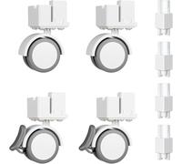 BUCATSTATE Cage 3.0 - Ruota universale e accessori impilabili, accessori Cage 3.0 che supportano lo spostamento e l'impilamento, solo per gabbie metalliche Bucatstate 3.0, non per Cage 2.0 (bianco)