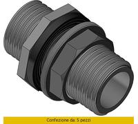 Bucchi Raccordo Nylon Dritta per Cass. Filettato 1.1 / 2 Pezzi 5 400309051111