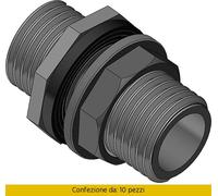 Bucchi Raccordo Nylon Dritta per Cass. Filettato 1.1 / 4 Pezzi 10 400309050909