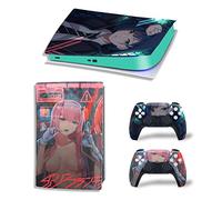 BUCEN Pelle Decalcomanie Anime Console per PS5 Edizione Digitale 2 Controller Pellicola Vinile Avvolge, Durevole, Resistente Graffi 24930 AntiGraffio