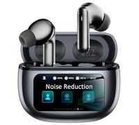 Bucephalus Auricolari wireless con cancellazione attiva del rumore, Bluetooth 6.0, chiamate chiare AI, custodia di ricarica inclusa, nero