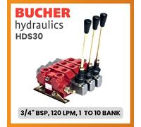 Bucher HDS30, 1-10 Banca, 3/4 " 120L, D/Agendo Molla, Direzionale Idraulico