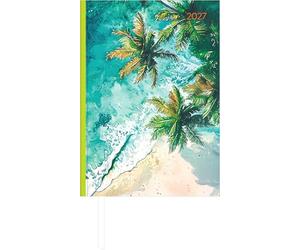 Buchkalender Style Beach 2027: Taschenkalender A5 (14,5x21 cm) - Tagesplaner mit Zeiteinteilung, Leseband, Notizbereich & Monatsübersicht, für Beruf, Schule & Alltag