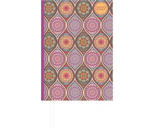 Buchkalender Style Oriental 2027: Taschenkalender A5 (14,5x21 cm) - Tagesplaner mit Zeiteinteilung, Leseband, Notizbereich & Monatsübersicht, für Beruf, Schule & Alltag