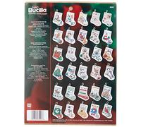 Bucilla Counted Cross Stitch Ornament Kit, 84293 Tiny Stocking, White