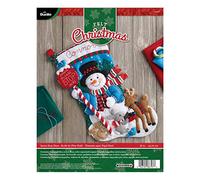 Bucilla Felt Kit di Applique in Feltro per Calza di Babbo Natale, Multicolore, 18 inches