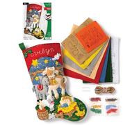 Bucilla Felt Stocking Applique Kit 18" Long-Christmas Nativity -89531E