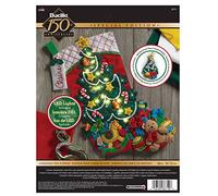 Bucilla Felt Stocking Applique Kit 18" Lungo Christmas Tree Surprise w/String Lig