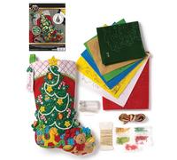 Bucilla Felt Stocking Applique Kit 18" Lungo Christmas Tree Surprise w/String Lig