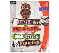 Bucilla Felt Wall Hanging Applique Kit-Halloween Street Sign