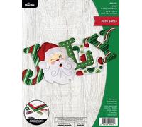 Bucilla Kit da appendere alla parete in feltro, Babbo Natale allegro, perfetto per le feste fai da te e artigianato, 89645E, multicolore