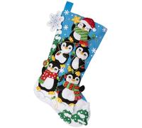 Bucilla, Kit di rifilatura per albero di pinguino, applique in feltro da 45,7 cm, perfetto per feste fai da te e artigianato, 89598E