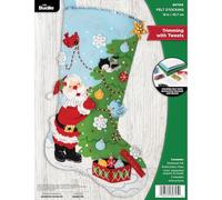 Bucilla Kit per realizzare calze in feltro, 45,7 cm, con tweet, perfetto per fai da te e artigianato