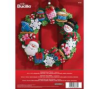 Bucilla Natale Giocattoli Corona Kit Applique Felt