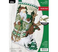 Bucilla Nordic Noel - Kit per realizzare calze in feltro, 45,7 cm