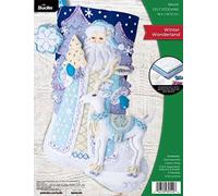 Bucilla, Winter Wonderland 89540E - Kit per realizzare calze in feltro, 45,7 cm, perfetto per ricami fai da te, arti e artigianato, 89540E
