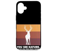 Buck Caccia I See Deer Jerky Divertente Caccia Custodia per iPhone 16 Plus
