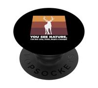Buck Caccia I See Deer Jerky Divertente Caccia PopSockets PopGrip Adesivo