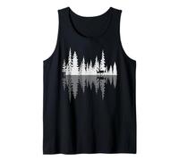 Buck Doe Che Cammina Attraverso la Foresta Deer Riflessione Wilderness Canotta