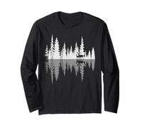 Buck Doe Che Cammina Attraverso la Foresta Deer Riflessione Wilderness Maglia a Manica