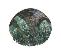 Buck On The Grass Cuffia da doccia per gli uomini Cap Donne Riutilizzabile Impermeabile Lungo Spessa Cura dei Capelli Breve Bagno Bambini