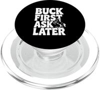 Buck prima chiedi dopo divertente amante dei cavalli PopSockets PopGrip per MagSafe