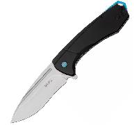 Buck Ruckus Stonewashed D2 Black & Blue Aluminium Framelock BU-0713BLS