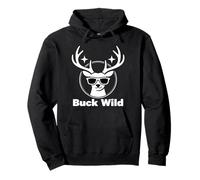 Buck Wild Deer Funny Caccia All'aperto Design Felpa con Cappuccio