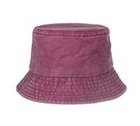 Buckelt Hat Side Wear Reversible Bucket Hat Trendy Cotton Twill Canvas Sun Fishing Hat Fashion Cap Cappello da pescatore Uomo Rosso, Z02-A vino, Taglia unica