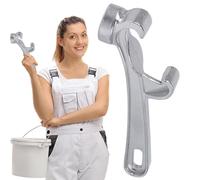 Bucket - Apriscatole per coperchio in lega di alluminio, strumento Prying, manico lungo da 15 pollici anti-ruggine con alta leva, forte apribottiglie a coda lunga per lattine di vernice, sigillatura a