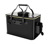 Bucket For Fishing - Portable EVA 40cm 45cm Storage, Bait Container Camping Hiking Usage Accessory Supply, Waterproof Large Capacity, 1 Piece Set Black Outdoor Angler Tool Box Live Fish Carrier