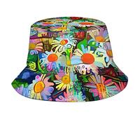Bucket Hat Abstractionist Flowers Cappello da Pescatore Traspirante Cappellos A Secchiello Moda Cappellos Pescatore per Summer All'Aperto Sport