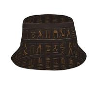 Bucket Hat Ancient Egyptian Hieroglyph Cappello da Pesca Confortevole Cappello da Pescatore Vintage Cappelli alla Pescatora per Sport Viaggio Campeggio