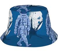 Bucket Hat Astronauta Walks Moon Cappelli alla Pescatora Unisex Cappello da Pescatore Confortevole Cappello da Pesca per Summer Sport All'Aperto
